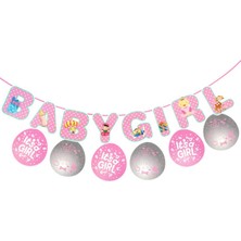 Süsle Bebek ve Parti Balonlu Baby Girl Banner Seti, 3,00 mt