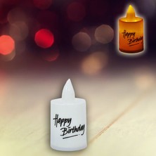 Süsle Bebek ve Parti Happy Birthday Pilli Led MuM, 6,00 cm x 3,50 cm - Beyaz