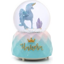 Fbz Home Büyük Boy Unicorn Kar Küresi Işıklı Müzikli Kar Püskürten Cam Küre