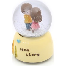 Fbz Home Love Story Kar Küresi Büyük Boy Işıklı Müzikli Kar Püskürtmeli