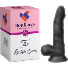 Bonilove The Realistik Series Siyah Hunk Eagle 17 cm Esnek  Realistik Penis Dildo