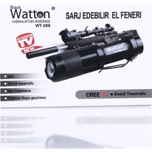 Watton 800 Lümen T6 Şarjlı El Feneri Watton WT-086