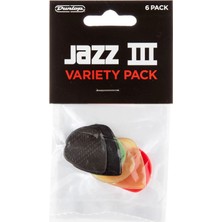 Jim Dunlop PVP103 Jazz Iıı Pick Variety Pack 6 Adet Pena