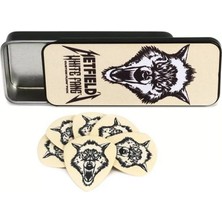 Jim Dunlop PH122T73 James Hetfield White Fang Pick Tin 6 Adet Pena
