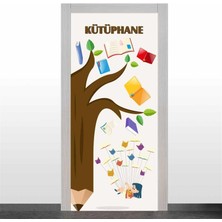 Okularenkkat Ağaç Kütüphane Kapı Giydirme