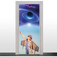 Okularenkkat Çocuk ve Gökyüzü Temalı Kapı Giydirme