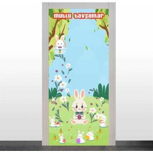 Okularenkkat Minik Tavşanlar Kapı Giydirme