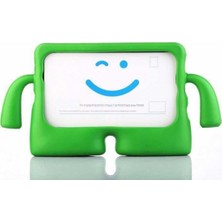 Case World Apple iPad 2 Renkli Tutacaklı Stantlı Silikon Çocuk Tablet Kılıfı Yeşil