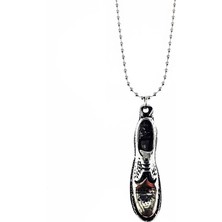 BijuStore Gümüş Renk Top Zincir Erkek Ayakkabı Kolye