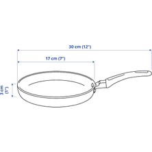 IKEA Hemlagad Kızartma Tavası Siyah 17 Cm