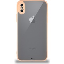 Kzy Apple iPhone Xs Kılıf Kamera Korumalı Ultra Ince Kapak - Pudra