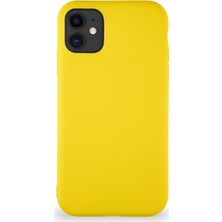 Kzy Apple iPhone 11 Kılıf Soft Premier Renkli Silikon Kapak - Sarı