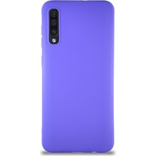 Kzy Samsung Galaxy A30S Kılıf Soft Premier Renkli Silikon Kapak - Mor