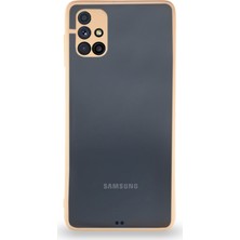 Kzy Samsung Galaxy M51 Kılıf Kamera Korumalı Ultra Ince Kapak - Pudra