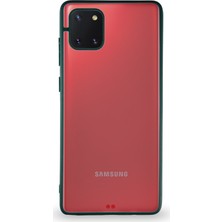 Kzy Samsung Galaxy A81 Kılıf Kamera Korumalı Ultra Ince Kapak - Koyu Yeşil