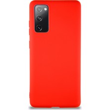 Kzy Samsung Galaxy S20 Fe Kılıf Soft Premier Renkli Silikon Kapak - Kırmızı
