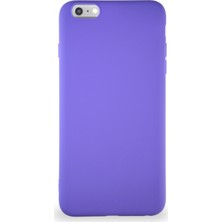 Kzy Apple iPhone 6s Plus Kılıf Soft Premier Renkli Silikon Kapak - Mor