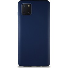Kzy Samsung Galaxy Note 10 Lite Kılıf Soft Premier Renkli Silikon Kapak - Lacivert