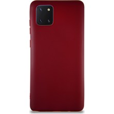 Kzy Samsung Galaxy Note 10 Lite Kılıf Soft Premier Renkli Silikon Kapak - Mürdüm
