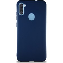 Kzy Samsung Galaxy A11 Kılıf Soft Premier Renkli Silikon Kapak - Lacivert