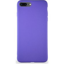 Kzy Apple iPhone 7 Plus Kılıf Soft Premier Renkli Silikon Kapak - Mor