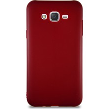 Kzy Samsung Galaxy J7 Core Kılıf Soft Premier Renkli Silikon Kapak - Mürdüm