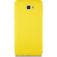 Kzy Samsung Galaxy J7 Prime Kılıf Soft Premier Renkli Silikon Kapak - Sarı