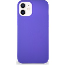 Kzy Apple iPhone 12 Mini Kılıf Soft Premier Renkli Silikon Kapak - Mor