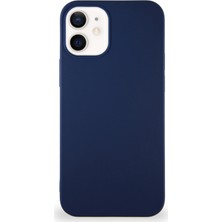 Kzy Apple iPhone 12 Mini Kılıf Soft Premier Renkli Silikon Kapak - Lacivert