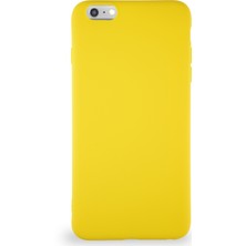 Kzy Apple iPhone 6s Plus Kılıf Soft Premier Renkli Silikon Kapak - Sarı