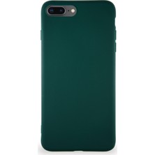 Kzy Apple iPhone 7 Plus Kılıf Soft Premier Renkli Silikon Kapak - Yeşil