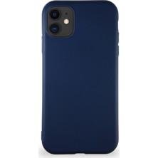 Kzy Apple iPhone 11 Kılıf Soft Premier Renkli Silikon Kapak - Lacivert