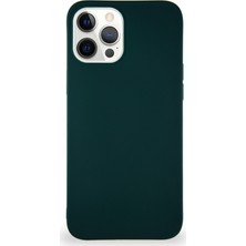 Kzy Apple iPhone 12 Pro Max Kılıf Soft Premier Renkli Silikon Kapak - Yeşil