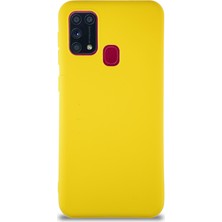 Kzy Samsung Galaxy M31 Kılıf Soft Premier Renkli Silikon Kapak - Sarı