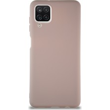 Kzy Samsung Galaxy A12 Kılıf Soft Premier Renkli Silikon Kapak - Pudra
