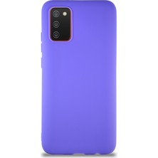 Kzy Samsung Galaxy A02S Kılıf Soft Premier Renkli Silikon Kapak - Mor
