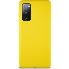 Kzy Samsung Galaxy S20 Fe Kılıf Soft Premier Renkli Silikon Kapak - Sarı
