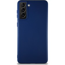 Kzy Samsung Galaxy S21 Plus Kılıf Soft Premier Renkli Silikon Kapak - Lacivert
