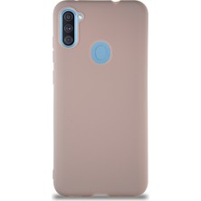 Kzy Samsung Galaxy A11 Kılıf Soft Premier Renkli Silikon Kapak - Pudra