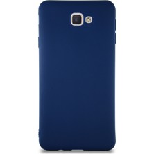 Kzy Samsung Galaxy J7 Prime Kılıf Soft Premier Renkli Silikon Kapak - Lacivert