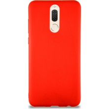 Kzy Huawei Mate 10 Lite Kılıf Soft Premier Renkli Silikon Kapak - Kırmızı