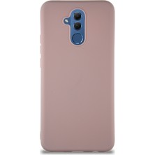 Kzy Huawei Mate 20 Lite Kılıf Soft Premier Renkli Silikon Kapak - Pudra
