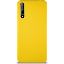 Kzy Huawei Y8P Kılıf Soft Premier Renkli Silikon Kapak - Sarı