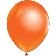 Parti Furyası Sedefli Metalik Parlak Balon Turuncu 100 Adet Helyum Uyumlu