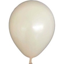 Parti Furyası Sedefli Metalik  Parlak Balon Beyaz 100 Adet