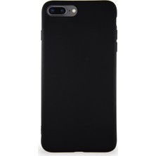 Case World Apple iPhone 8 Plus Kılıf Soft Premier Renkli Silikon Kapak - Siyah