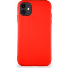 Case World Apple iPhone 11 Kılıf Soft Premier Renkli Silikon Kapak - Kırmızı