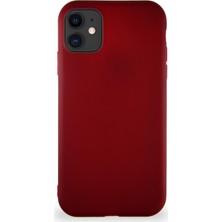 Case World Apple iPhone 11 Kılıf Soft Premier Renkli Silikon Kapak - Mürdüm