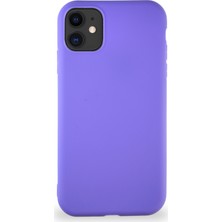 Case World Apple iPhone 11 Kılıf Soft Premier Renkli Silikon Kapak - Mor