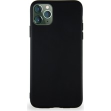 Case World Apple iPhone 11 Pro Max Kılıf Soft Premier Renkli Silikon Kapak - Siyah